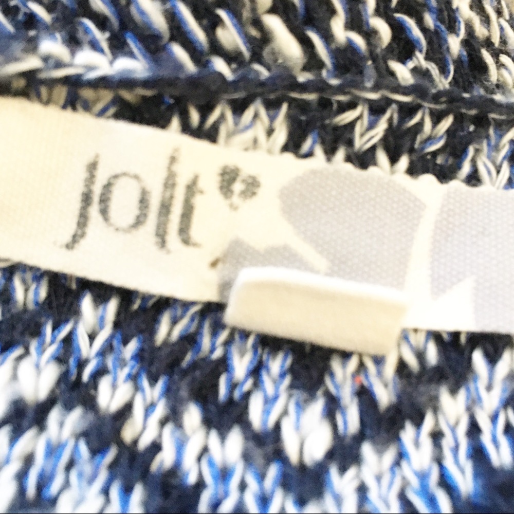 Jolt blue black knitted lace long sleeve sweater - Picture 5 of 6